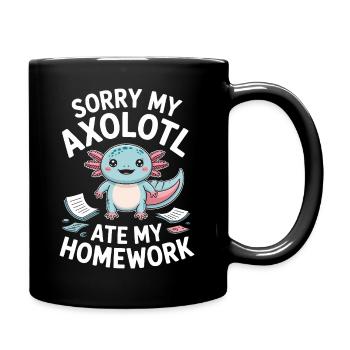 Un joli accident de devoirs d’Axolotl - Mug uni - noir - Droite