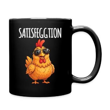 Poulet de la Satisfaction - Mug uni - noir - Droite
