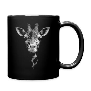 Giraffe - Tasse einfarbig - Schwarz - Rechts