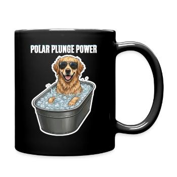 Eisbaden Hund Polar - Tasse einfarbig - Schwarz - Rechts