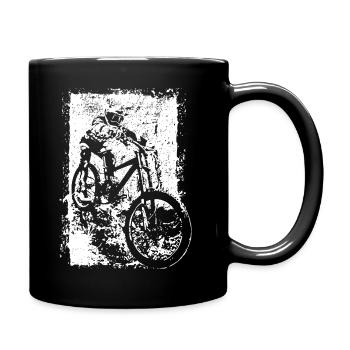 BMX VTT Descente Grunge Silhouette Grunge - Mug uni - noir - Droite