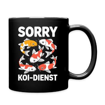 Sorry Koi Service Funny Koi Carp Pond Fish - Full Colour Mug - black - Right