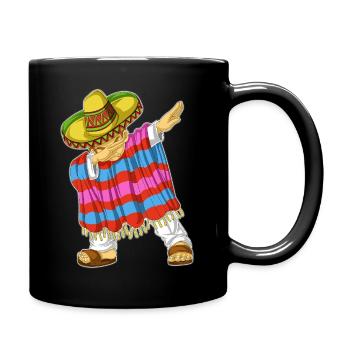 Dabbing Mexican Man Shirt - Tasse einfarbig - Schwarz - Rechts