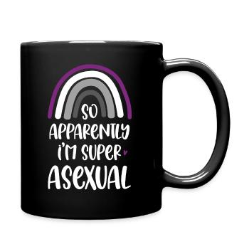 LGBT Pride Month - So Apparently I'm Super Asexual - Full Colour Mug - black - Right
