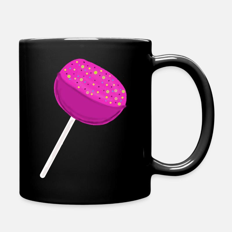 Pink Candy Lollipop Kids Child - Full Colour Mug - black