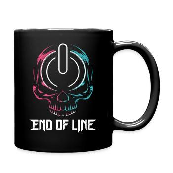  End Of Line Gamer Totenkopf Power Button Gaming - Tasse einfarbig - Schwarz - Rechts