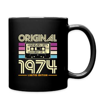 Originale Kassetten-Retro-Edition von 1974 - Tasse einfarbig - Schwarz - Rechts