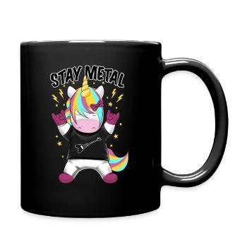 Reste Metal Licorne Rock - Mug uni - noir - Droite