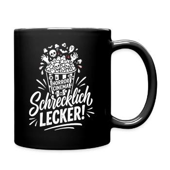 Blutspritzer Horror Splatter Design - Tasse einfarbig - Schwarz - Rechts