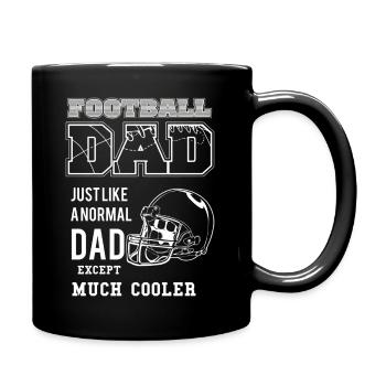 Papa footballeur comme un père normal - Mug uni - noir - Droite