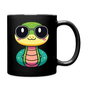 Serpent Mignon Kawaii Cool - Mug uni - noir - Droite