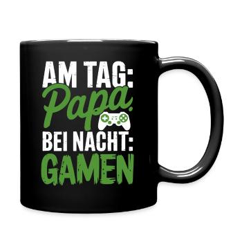 By day dad By night Gamer Gamer Dad with - Full Colour Mug - black - Right