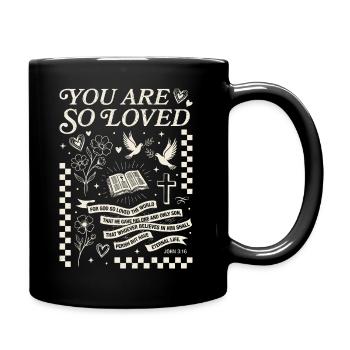 Vous êtes aimés - Jean 3:16 Art - Mug uni - noir - Droite