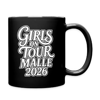Malle 2026 Girls on Tour Malle ist Liebe - Tasse einfarbig - Schwarz - Rechts