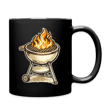 Grillen - Tasse einfarbig - Schwarz - Rechts