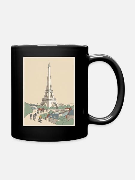 Paris Ride — Cycling Memory - Full Colour Mug - black