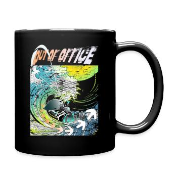 Kitesurfing Out of Office - Full Colour Mug - black - Right