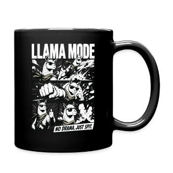 No Drama Llama Comic Vibes - Full Colour Mug - black - Right