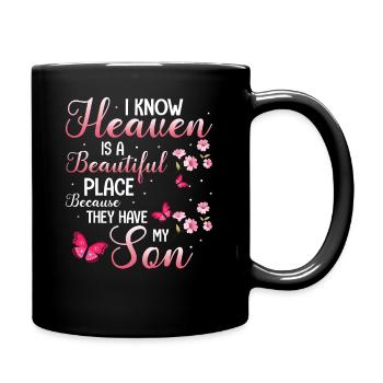 Fils Papillon du Paradis - Mug uni - noir - Droite