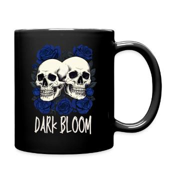 Dark Bloom – Gothic Skulls and Roses - Full Colour Mug - black - Right