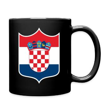 Kroatien - Tasse einfarbig - Schwarz - Rechts