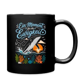 Ein Moment für die Ewigkeit Walmotiv - Tasse einfarbig - Schwarz - Rechts