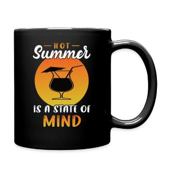 Hot summer state of mind - Tasse einfarbig - Schwarz - Rechts