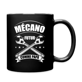 Futur mécano comme papa, Cadeau futur mécano - Mug uni - noir - Droite