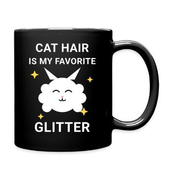 T-shirt Nuage mouton en poil de chat Pailleté - Mug uni - noir - Droite
