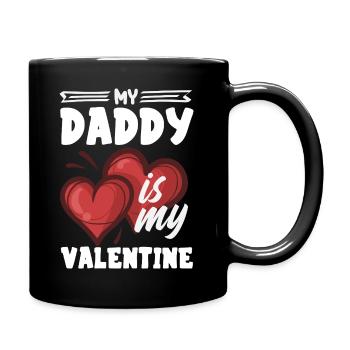 Retro Heart Valentine's Day Design Love - Full Colour Mug - black - Right
