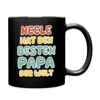 NEELE HAT DEN BESTEN PAPA DER WELT - Tasse einfarbig - Schwarz - Rechts