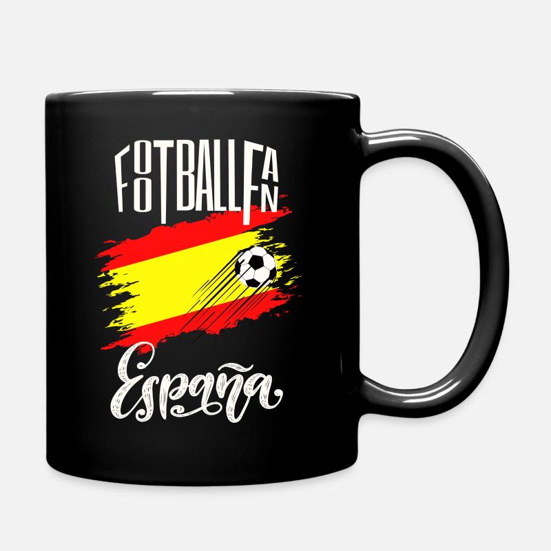 Fussball Fan Spanien - Tasse einfarbig - Schwarz
