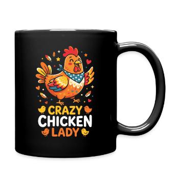 Crazy Chicken Lady - Full Colour Mug - black - Right