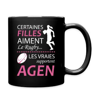 Certaines Filles Aiment Le Rugby Les Vraies Sup... - Mug uni - noir - Droite