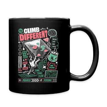 Boulder More Climbing Motivation - Tasse einfarbig - Schwarz - Rechts