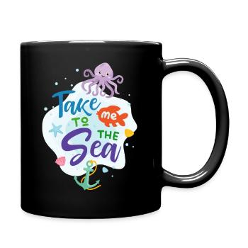 Emmène-moi à la mer - Mug uni - noir - Droite