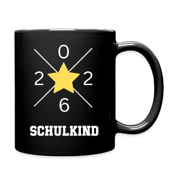 Schulkind 2026 - Tasse einfarbig - Schwarz - Rechts