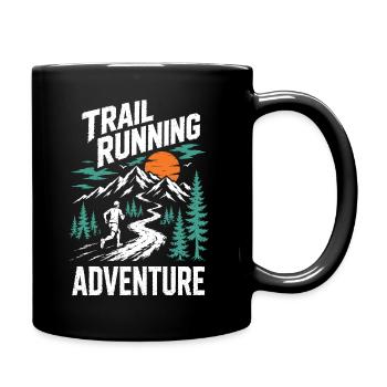 Aventure de course en sentier - Mug uni - noir - Droite