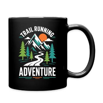 Aventure de course en sentier - Mug uni - noir - Droite