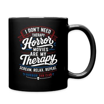 Conception de la soirée cinéma de thérapie horrifique - Mug uni - noir - Droite