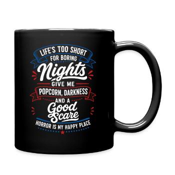 Good Scare Horror Night Quote - Full Colour Mug - black - Right