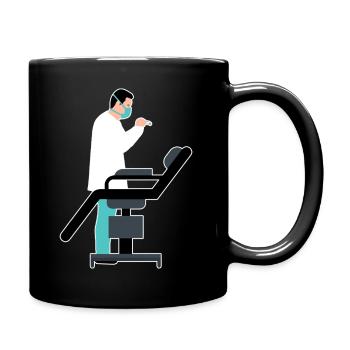 Dessin animé de traitement dentaire - Mug uni - noir - Droite