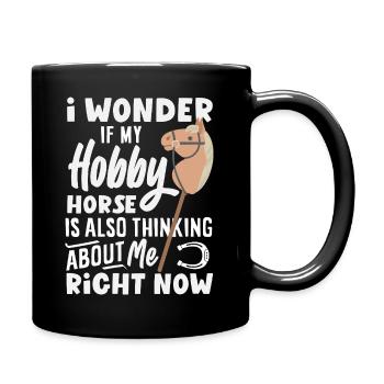 Un cheval de bataille pense à moi - Mug uni - noir - Droite