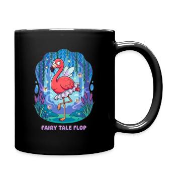 Fée Flamant Rose Drôle - Mug uni - noir - Droite