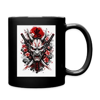 Dämonen Oni Katana - Tasse einfarbig - Schwarz - Rechts