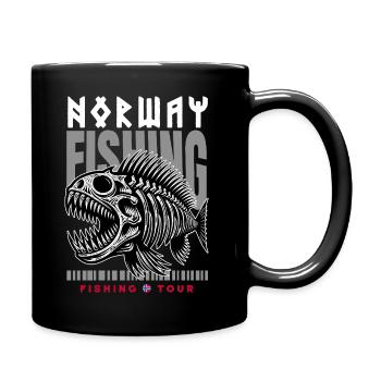 Norway Fishing Tour - Full Colour Mug - black - Right
