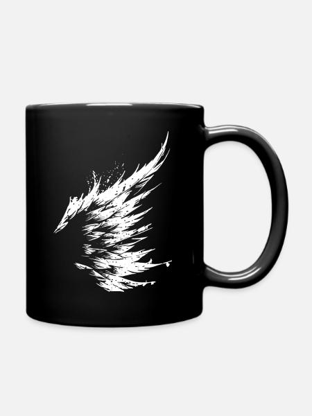 Art de plumes d’Ailes-tempête - Mug uni - noir