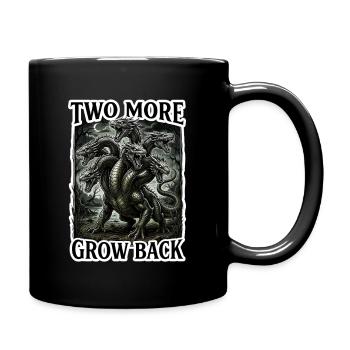 Two More Grow Back - Hydra Dragon TTRPG Design - Full Colour Mug - black - Right