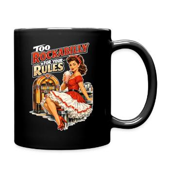 Pin-Up Rockabilly : style rétro de diner des années 50 - Mug uni - noir - Droite