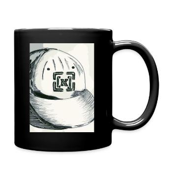 Mütze aus grauen Farbtönen - Tasse einfarbig - Schwarz - Rechts